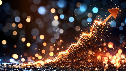 Aufkleber - Visual Representation of Growth and Progress blurry backgrounds