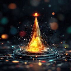 Poster - Illuminating Pyramid of Energy A Visual Spectacle blurry backgrounds