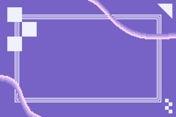 Poster - Purple Abstract Trendy Modern Style Frame Background, Pixel Art