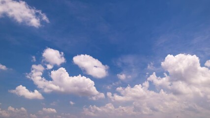 Wall Mural - captivating timelapse stock video of clear blue skies,panoramic view of clear blue sky and clouds, b