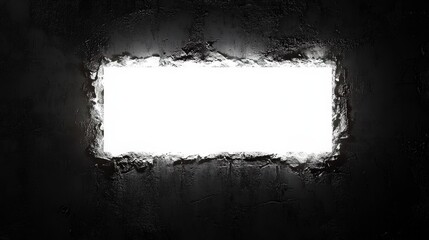 Poster - Bright White Light Emerging from a Dark Textured Surface