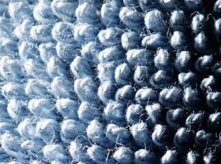 Wall Mural - A close up of a blue and white carpet with a fuzzy texture