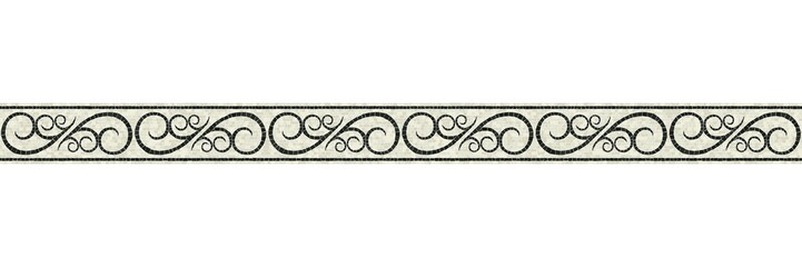 Poster - Horizontal border mosaic tiles, vector pattern