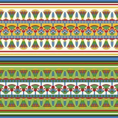 Poster - Ancient Egyptian traditional background, vector seamless pattern