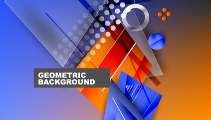 Poster - Creative triangles and circles composition