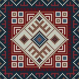 Traditional Georgian folk art embroidery vector pattern