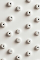 Poster - a neat arrangement of white dots on a light-colored surface creates a visually appealing grid patter