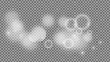 Wall Mural - bokeh circles on transparent background