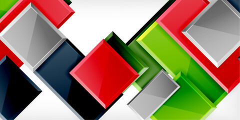 Wall Mural - Square shape color abstract geometry. Vector Illustration For Wallpaper, Banner, Background, Card, Book Illustration, landing page
