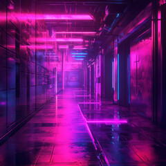 Wall Mural - light trails on the street