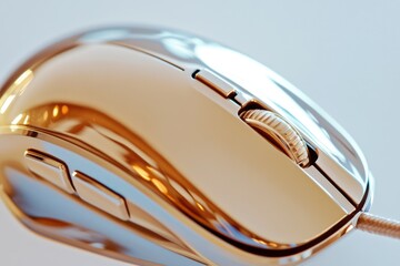  - Close-up shot of a computer mouse on a table