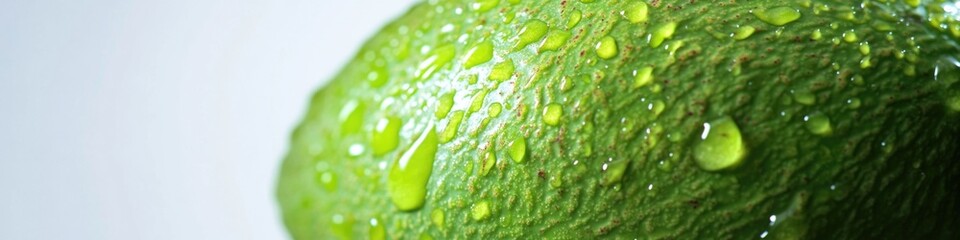 Sticker - Fresh avocado with water droplets on its surface