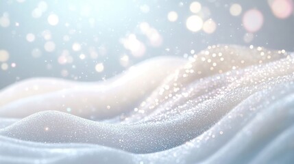 Poster - Flowing wave texture creates a serene visual with sparkling accents, evoking a tranquil and enchanting ambiance