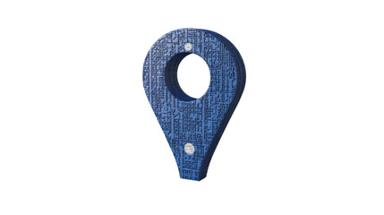 Poster - blue location marker on transparent background. transparent background