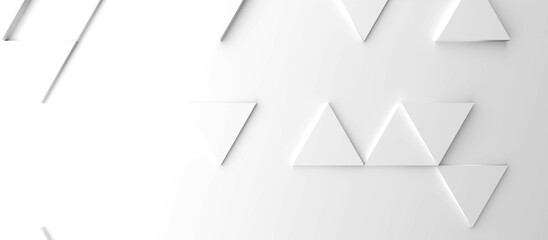 Poster - Abstract modern white triangle background, 3d rendering