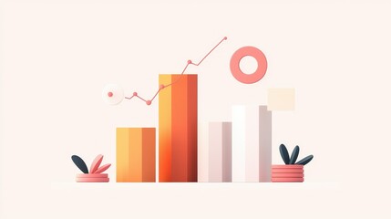 Poster - Modern Abstract Illustration of Data Analysis and Growth Metrics