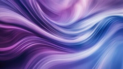 Poster - Abstract waves of purple and blue swirling together in a fluid motion, creating a mesmerizing blend of colors and textures suitable for various artistic applications.
