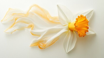 Poster - Daffodil and Silk: A Study in Texture and Hue