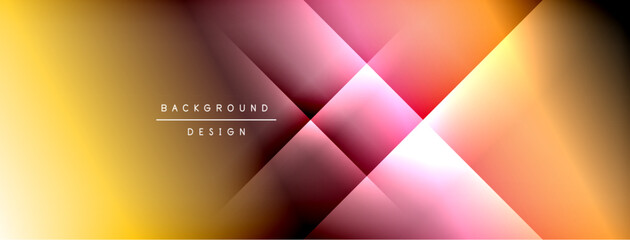 Poster - Colorful gradient with lines made of shadow and light. Creative background
