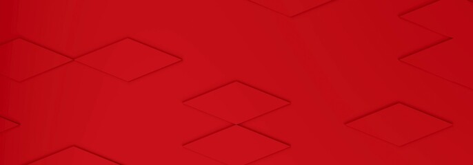 Poster - Abstract modern red rhomus background, 3d rendering