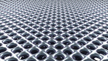 Poster - Shiny steel grid pattern using as modern background, 3d rendering