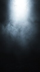 Poster - A captivating dark gradient background emerges with soft, smoky textures, where soft rays of light pierce through murky shadows, evoking a mysterious ambiance ideal for artistic exploration