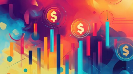 Poster - colorful graph showing the journey of business growth, with a focus on strategic investment decision