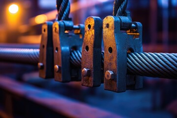 Poster - A close-up shot of a rope with a light source in the background