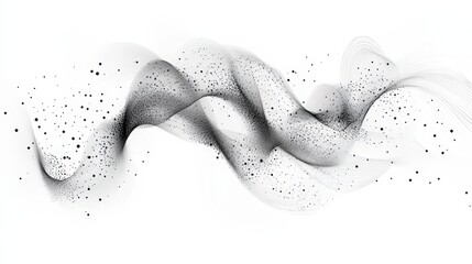 Poster - digital wave composed of dots and lines, symbolizing data flow and innovation