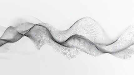 Poster - digital wave composed of dots and lines, symbolizing data flow and innovation