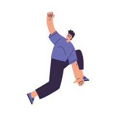 Aufkleber - Man Character Office Employee and Team Member Vector Illustration