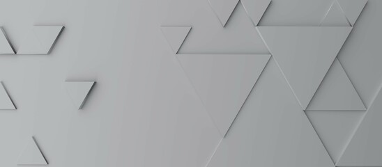 Poster - Abstract modern grey triangle background, 3d rendering, color of the year 2021