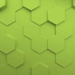 Poster - Abstract modern green honeycomb background, 3d rendering
