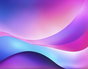  - Smooth gradient with wavy curves in pastel colors of pink, purple, blue, and cyan, AI generated