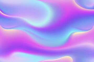 Poster - Vibrant abstract image with fluid shapes in a gradient of pink, purple, blue, and turquoise, AI generated