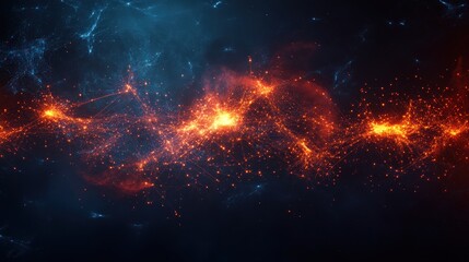 Poster - a glowing network of interconnected nodes and lines, symbolizing global connectivity