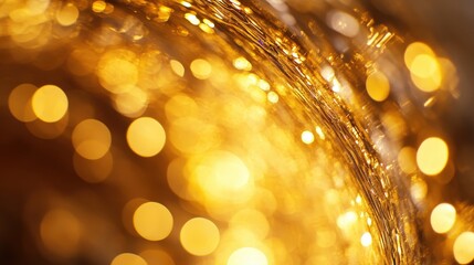 Poster - a golden bokeh effect with soft, glowing circles creating a dreamy and elegant background.