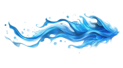 Poster - flowing blue energy stream with transparent background. transparent background