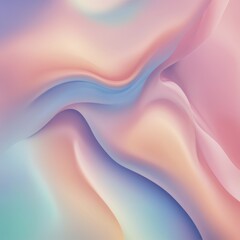 Poster - Pastel abstract gradients with smooth shapes in shades of pink and blue create a serene and soft visual effect, AI generated