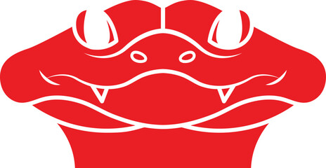 Wall Mural - chinese new year red snake zodiac sign, vector design