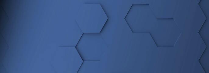 Poster - Abstract modern classic blue honeycomb background, 3d rendering