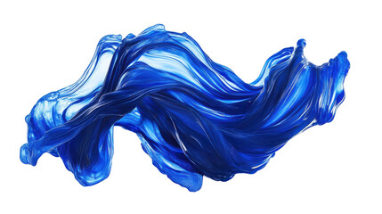 Poster - Flowing blue paint swirl on transparent background. Transparent background