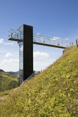 Wall Mural - Viewing platform at the Walmendingerhorn, Kleinwalsertal, Allgäuer Alps, Vorarlberg, Austria, Europe