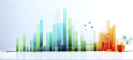 Poster - Abstract wallpaper illustration symbolizing finance and business, AI generated
