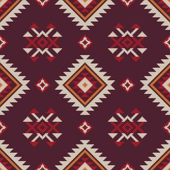 Poster - Traditional Georgian folk art embroidery vector pattern