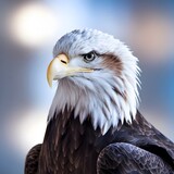 portrait of a eagle on a branch
