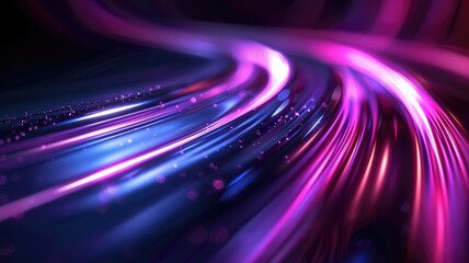 Poster - A vibrant abstract background showcasing dynamic waves of light in a blend of colors. Ideal for technology and creative projects, this design evokes energy and motion.