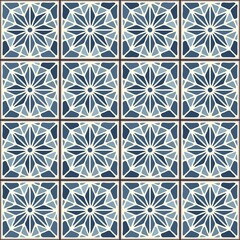 Poster - Vintage ceramic tiles vector pattern