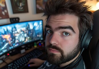 Poster - IT specialist in server room, coding, GDPR programming, and upgrading business networks