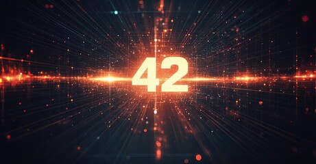 Poster - Tech background with circuit board, bokeh, depth of field. Internet, cloud, AI, big data. 3D